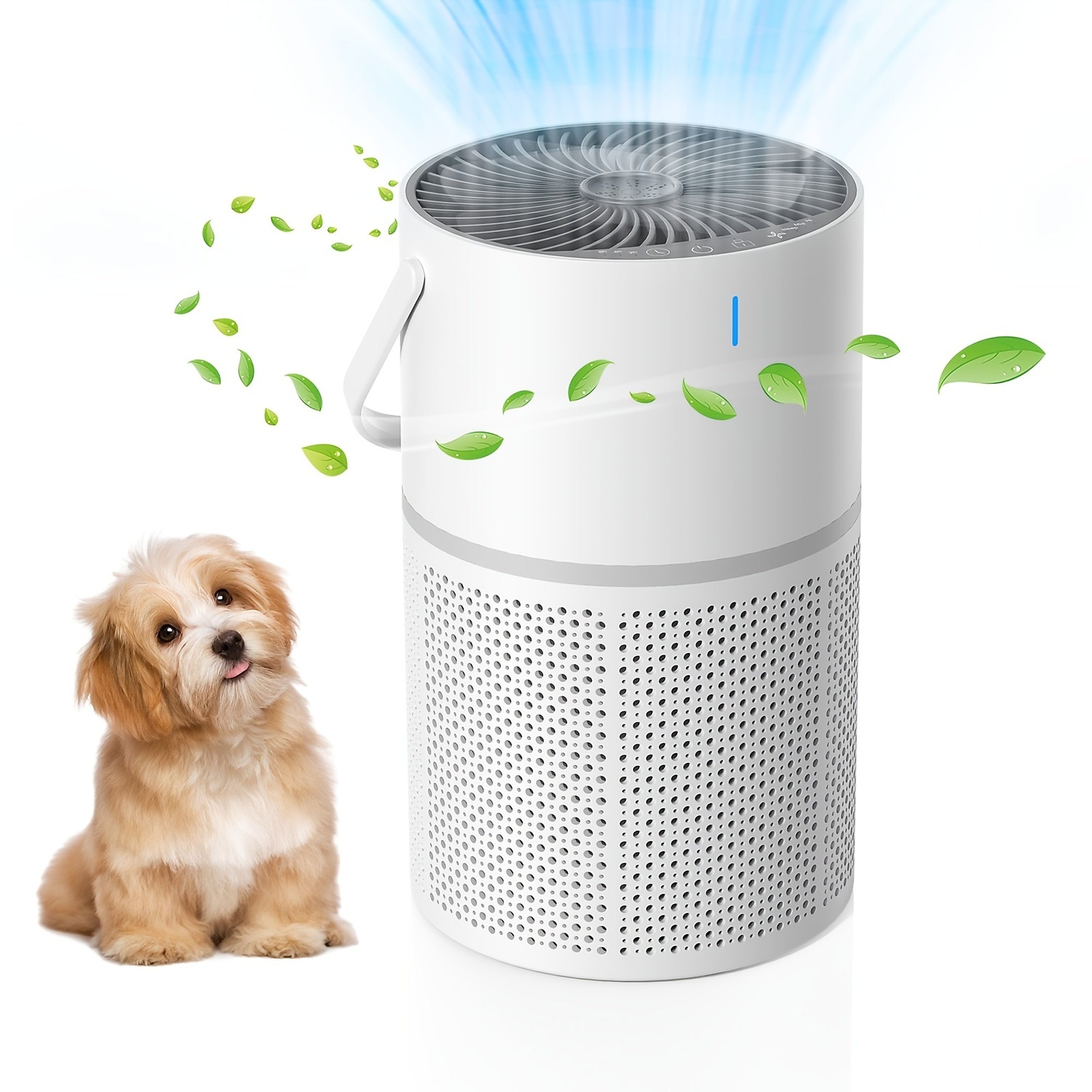 Air Purifier — 360° Airflow, 99.97% Particle Removal, Ultra-Quiet, 4320-Hour Long-Life